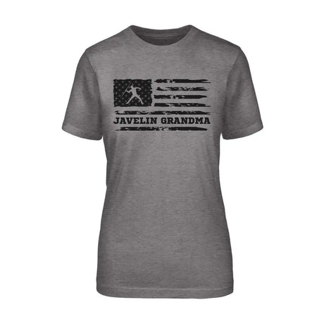 Javelin Grandma Horizontal Flag on a Unisex T-Shirt with a Black Graphic