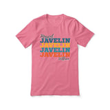 Personalized Javelin Javelin Javelin Shirt With Mascot and Javelin Thrower Name on a Unisex T-Shirt