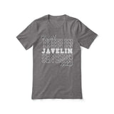 Custom Javelin Shirt With Mascot and Javelin Thrower Name on a Unisex T-Shirt