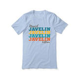 Personalized Javelin Javelin Javelin Shirt With Mascot and Javelin Thrower Name on a Unisex T-Shirt