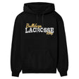 Custom Lacrosse Mascot and Lacrosse Player Name on a Hoodie with a White Graphic