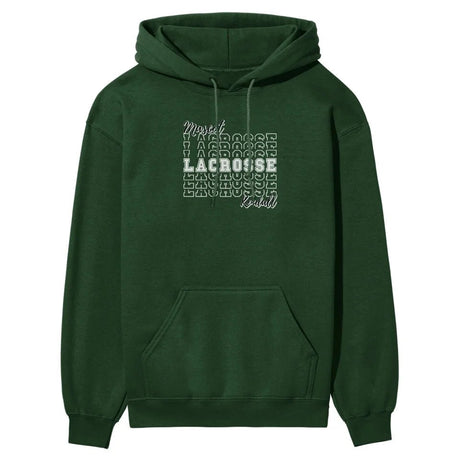 Custom Lacrosse on a Sweatshirt With Mascot and Lacrosse Player Name on a Hoodie