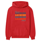 Personalized Lacrosse Lacrosse Lacrosse on a Hoodie With Mascot and Lacrosse Player Name on a Hoodie