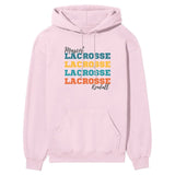 Personalized Lacrosse Lacrosse Lacrosse on a Hoodie With Mascot and Lacrosse Player Name on a Hoodie