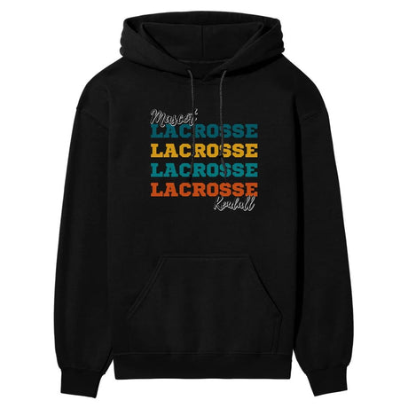 Personalized Lacrosse Lacrosse Lacrosse on a Hoodie With Mascot and Lacrosse Player Name on a Hoodie