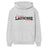 Custom Lacrosse Mascot and Lacrosse Player Name on a Hoodie with a Black Graphic