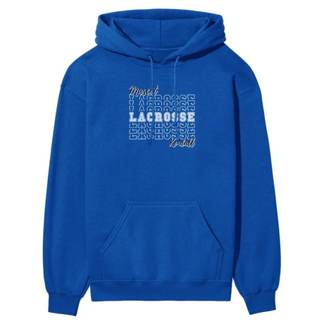 Custom Lacrosse on a Sweatshirt With Mascot and Lacrosse Player Name on a Hoodie