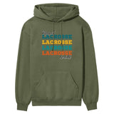 Personalized Lacrosse Lacrosse Lacrosse on a Hoodie With Mascot and Lacrosse Player Name on a Hoodie