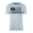 Lacrosse Dad Horizontal Flag on a Men's T-Shirt with a Black Graphic