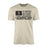 Lacrosse Dad Horizontal Flag on a Men's T-Shirt with a Black Graphic