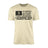 Lacrosse Dad Horizontal Flag on a Men's T-Shirt with a Black Graphic