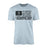 Lacrosse Dad Horizontal Flag on a Men's T-Shirt with a Black Graphic