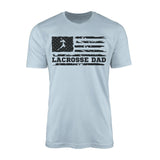 Lacrosse Dad Horizontal Flag on a Men's T-Shirt with a Black Graphic