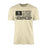Lacrosse Dad Horizontal Flag on a Men's T-Shirt with a Black Graphic