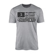 Lacrosse Dad Horizontal Flag on a Men's T-Shirt with a Black Graphic