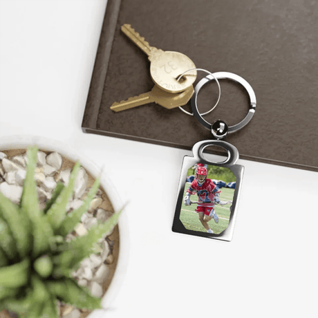 Custom Lacrosse Player Photo Key Ring