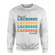 Personalized Lacrosse Lacrosse Lacrosse on a Sweatshirt With Mascot and Lacrosse Player Name on a Sweatshirt