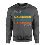 Personalized Lacrosse Lacrosse Lacrosse on a Sweatshirt With Mascot and Lacrosse Player Name on a Sweatshirt