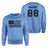 Lacrosse Dad Horizontal Flag With Lacrosse Player Name on a Sweatshirt with a Black Graphic