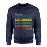 Personalized Lacrosse Lacrosse Lacrosse on a Sweatshirt With Mascot and Lacrosse Player Name on a Sweatshirt