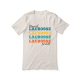 Personalized Lacrosse Lacrosse Lacrosse Shirt With Mascot and Lacrosse Player Name on a Unisex T-Shirt