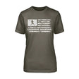 Lacrosse Grandma Horizontal Flag on a Unisex T-Shirt with a White Graphic
