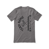 Personalized Lacrosse Shirt With Team and Lacrosse Player Name on a Unisex T-Shirt