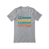 Personalized Lacrosse Lacrosse Lacrosse Shirt With Mascot and Lacrosse Player Name on a Unisex T-Shirt