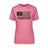 Lacrosse Mom Horizontal Flag on a Unisex T-Shirt with a Black Graphic