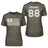 Lacrosse Grandma Horizontal Flag With Lacrosse Player Name on a Unisex T-Shirt with a White Graphic