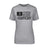 Lacrosse Mom Horizontal Flag on a Unisex T-Shirt with a Black Graphic