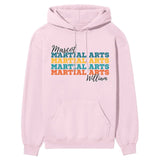 Personalized Martial Arts Martial Arts Martial Arts on a Hoodie With Mascot and Martial Artist Name on a Hoodie