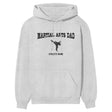 Martial Arts Dad with Martial Artist Icon and Martial Artist Name on a Hoodie with a Black Graphic