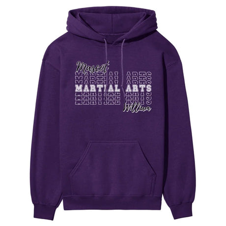 Custom Martial Arts on a Sweatshirt With Mascot and Martial Artist Name on a Hoodie