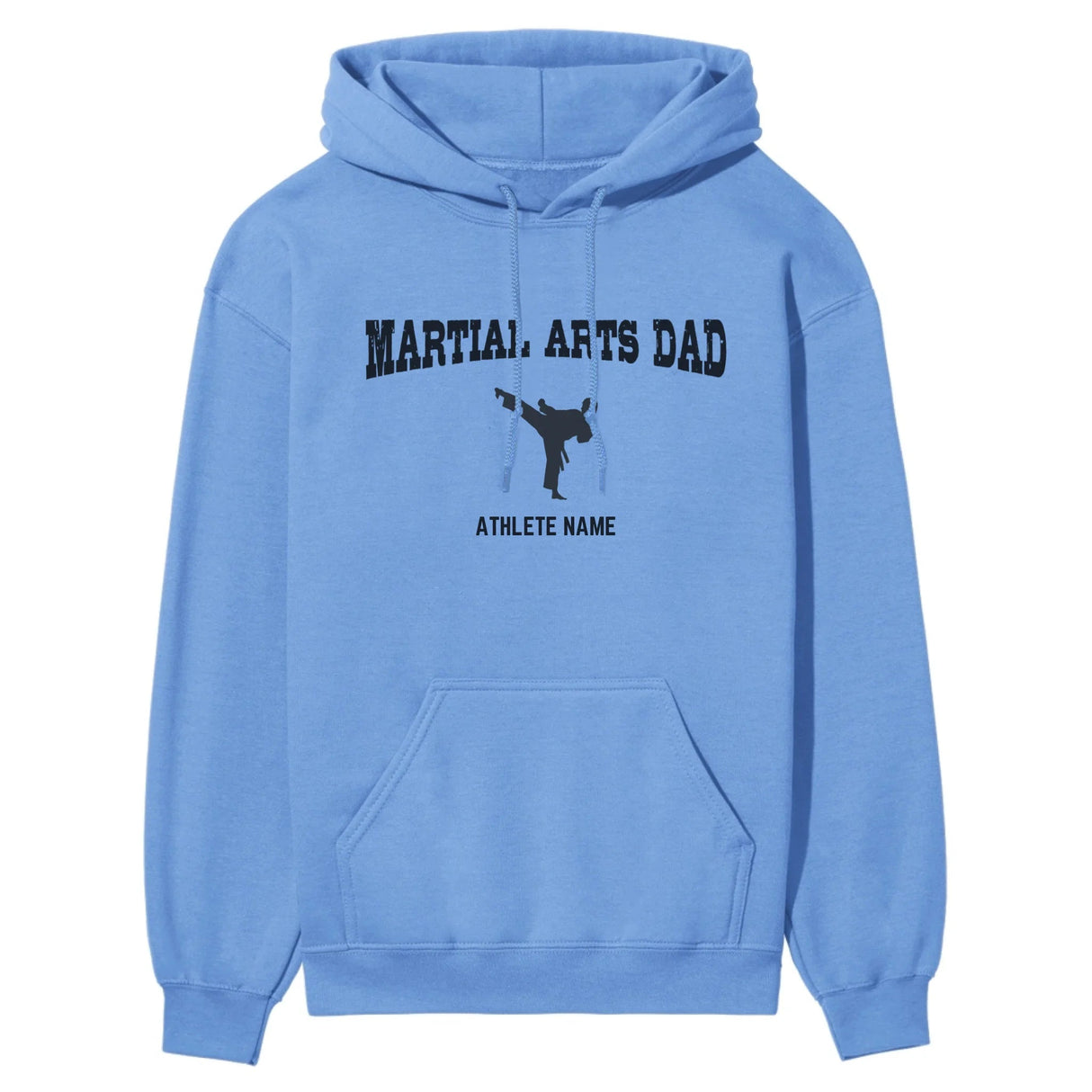 Martial Arts Dad with Martial Artist Icon and Martial Artist Name on a Hoodie with a Black Graphic