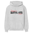 Custom Martial Arts Mascot and Martial Artist Name on a Hoodie with a Black Graphic