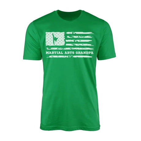 Martial Arts Grandpa Horizontal Flag on a Men's T-Shirt with a White Graphic