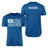 Martial Arts Dad Horizontal Flag With Martial Artist Name on a Men's T-Shirt with a White Graphic
