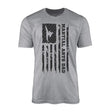 Martial Arts Dad Vertical Flag on a Men's T-Shirt with a Black Graphic