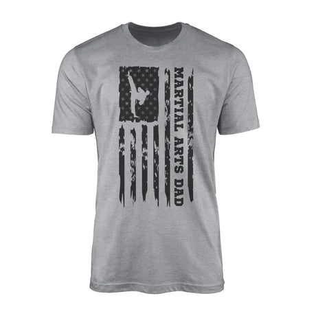 Martial Arts Dad Vertical Flag on a Men's T-Shirt with a Black Graphic