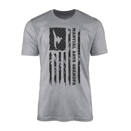 Martial Arts Grandpa Vertical Flag on a Men's T-Shirt with a Black Graphic