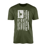 Martial Arts Dad Vertical Flag on a Men's T-Shirt with a White Graphic
