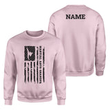 Martial Arts Grandpa Vertical Flag With Martial Artist Name on a Sweatshirt with a Black Graphic
