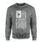 Martial Arts Grandma Vertical Flag on a Sweatshirt with a White Graphic