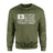 Martial Arts Grandma Horizontal Flag on a Sweatshirt with a White Graphic