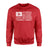 Martial Arts Grandma Horizontal Flag on a Sweatshirt with a White Graphic