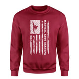 Martial Arts Grandpa Vertical Flag on a Sweatshirt with a White Graphic