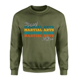 Personalized Martial Arts Martial Arts Martial Arts on a Sweatshirt With Mascot and Martial Artist Name on a Sweatshirt