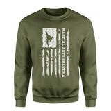 Martial Arts Grandma Vertical Flag on a Sweatshirt with a White Graphic