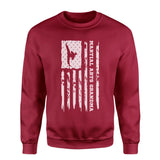 Martial Arts Grandma Vertical Flag on a Sweatshirt with a White Graphic
